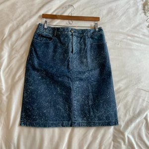 VINTAGE LEATHER JEAN SKIRT